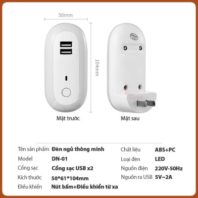 Đèn Ngủ Oval, Đèn Ngủ Thông Minh - 10 Cấp Độ Sáng - Điều Khiển Từ Xa Qua Remote, Hẹn Giờ