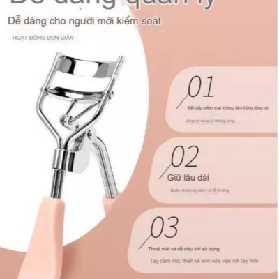 Dụng Cụ Bấm Mi INOX Cho Hàng Mi Cong Dài Lâu Cán Đen, Kẹp Cao Cấp Nhỏ Gọn Tiện Dụng