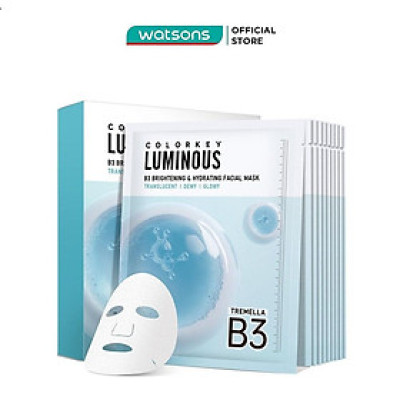 Mặt Nạ Cấp Ẩm Và Sáng Da B3 Colorkey Luminous B3 Brightening & Hydrating Facial Mask 30ml x 10pcs
