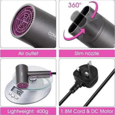 Máy sấy tóc ion âm CONFU KF-3141 công suất mạnh mẽ 1800W Hàng chính hãng