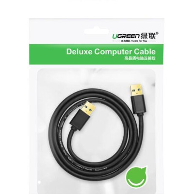 Ugreen UG10370US128TK 1M màu Đen Cáp 2 đầu USB 3.0 dương cao cấp - HÀNG CHÍNH HÃNG