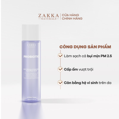 Toner Probiotic Dual Effect 2 trong 1 Làm Sạch Bụi Mịn & Cấp Ẩm 150ml