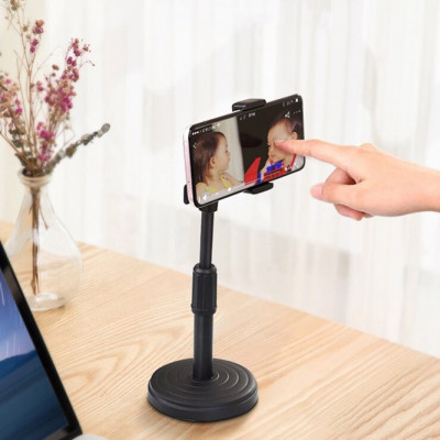 Giá Đỡ Điện Thoại DC01 Có Điều Chỉnh Chiều Cao Được 32cm - Hàng chính hãng