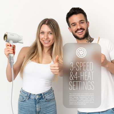 WISEZEN HS1400 Máy sấy tóc tốc độ cao – Động cơ 110K RPM, trải nghiệm sấy khô nhanh.