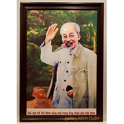 Tranh in dầu - BÁC HỒ VẪY TAY CHÀO ĐỒNG BÀO