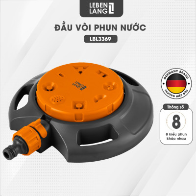 Đầu vòi phun nước tưới cây Lebenlang LBL3369, gồm 8 kiểu phun nước đa dạng khác nhau, thiết kế tiện dụng - hàng chính hãng