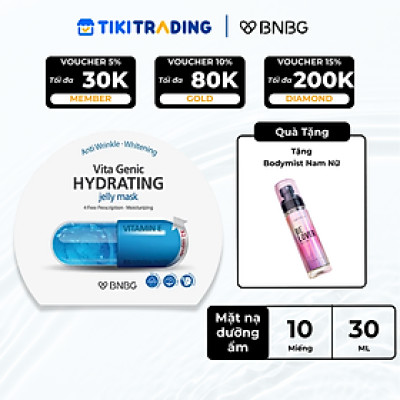 Combo 10 Mặt Nạ BNBG Hydrating Vita Genic Jelly Mask Dưỡng Ẩm Da Đa Tầng 30mlx10
