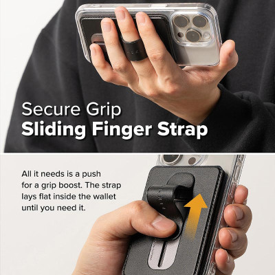 Ví kiêm giá đỡ RINGKE Slide Grip Wallet Magnetic - Hàng Chính Hãng
