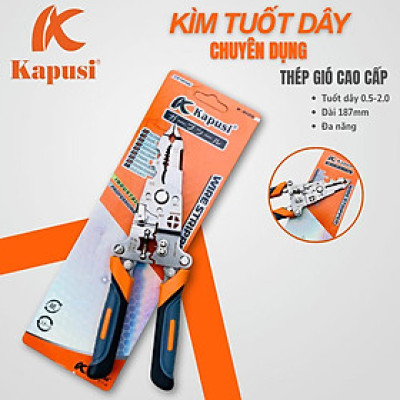 Kìm Tuốt Dây Đa Năng 12 trong 1 Kapusi Japan - Cắt, Uốn, Tuốt Dây Chuyên Dụng K9105