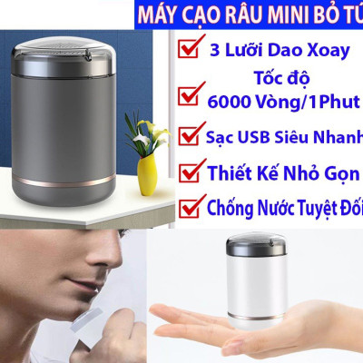 Máy Cạo Râu Mini Đa Năng Nhật Bản, Dao Cạo Râu Điện Khô Sử Dụng Lưỡi Dao Cạo Râu 3 Cạnh Không Trầy Xước