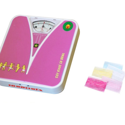 Cân Sức Khỏe 120kg Nhơn Hòa NHHS-120-K2 (Giao màu ngẫu nhiên) + Tặng 10 Khẩu Trang Màu Sắc Ngẫu Nhiên