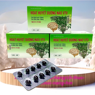 Hoạt huyết dưỡng não VTV Kingphar, hộp 60 viên nang mềm