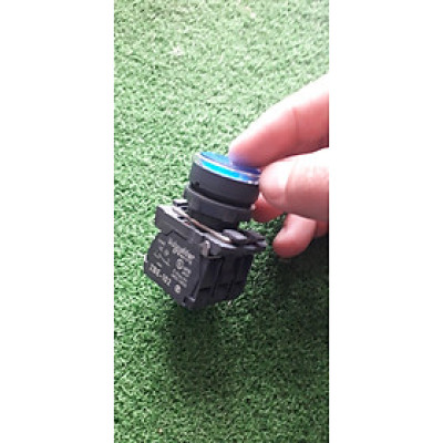 |Chính hãng| Nút nhấn XB5AW36M5 Schneider có đèn 220Vac màu xanh 1NO +1NC