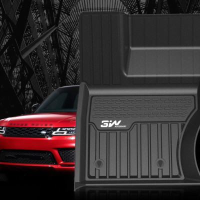 Thảm lót sàn xe ô tô LANDROVER DISCOVERY 2014+ Nhãn hiệu Macsim 3W chất liệu nhựa TPE đúc khuôn cao cấp - màu đen