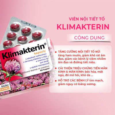 Combo 2 Hộp Viên Nội Tiết Tố Nữ Klimakterin - Estrogen Thảo Dược - Cân Bằng Nội Tiết Tố Nữ - Chậm Quá Trình Lão Hóa, Mãn Kinh - Dr. Muller Từ Cộng Hòa Séc