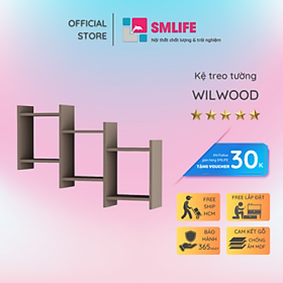 Kệ trang trí gỗ thiết kế mới lạ SMLIFE Wilwood
