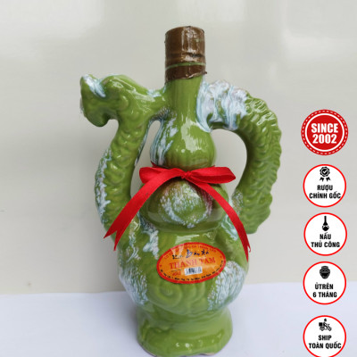 Đặc Sản Bình Định - Rượu Bàu Đá Thành Tâm Rồng Nhỏ (Màu xanh ngọc) 350ml  - OCOP 3 Sao