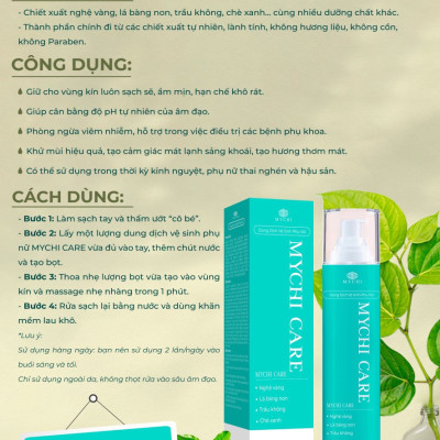 3 LỌ Dung dịch vệ sinh Mychi care - làm sạch, mát, khô thoáng như xông hơi