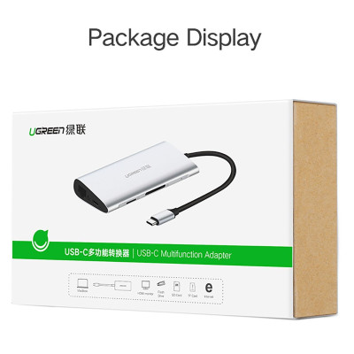 Hub USB C Multi HDMI 4K, Enthernet, USB 3.0, PD, TF, SD Ugreen CM179 40873 - Hàng Chính Hãng