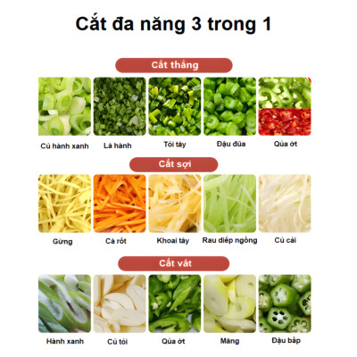 Máy thái lát, thái sợi hành lá, tỏi, ớt và rau củ quả dùng cho quán ăn, nhà hàng, khách sạn. Thương hiệu Mỹ cao cấp Septree - GJ806. Hàng chính hãng