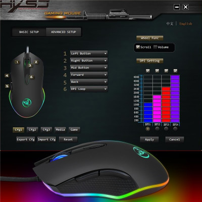 Chuột LED Gaming RGB 200-4800 DPI S500 - Hàng Nhập Khẩu