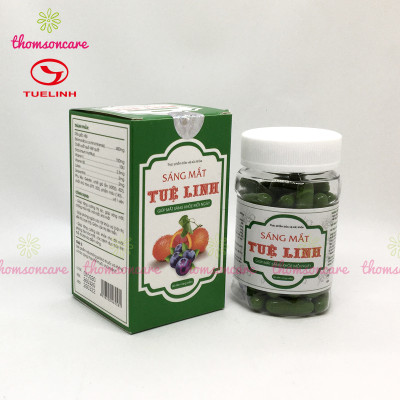 Viên sáng mắt Tuệ Linh lọ 60 viên - Giúp tăng cường thị lực, bổ mắt, giảm cận thị, mỏi mắtt - Từ dầu gấc và Lutein.