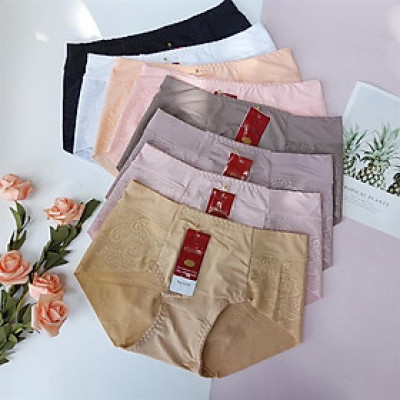 Combo 5 quần lót nữ thun lạnh phối ren lưng cao 3255 – Mát lạnh, ôm eo tinh tế