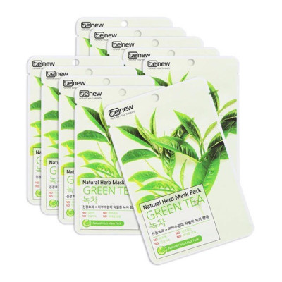  Mặt Nạ Trà Xanh Benew Natural Herb Mask Green Tea COMBO 10 LÁ (Hộp 10 Miếng x 22ml)