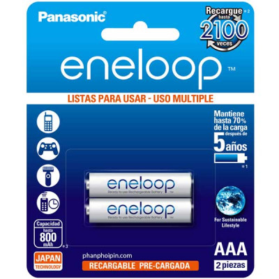 Pin sạc AAA Panasonic Eneloop BK-4MCCE/2B (Hàng chính hãng)
