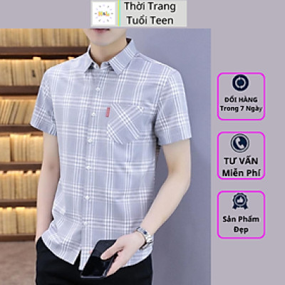 Áo sơ mi nam sọc tay ngắn dáng ôm body chuẩn form nhiều màu sắc - MON01