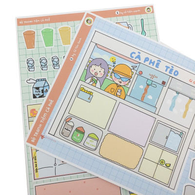 Bộ Tranh Tương Tác Cô Tiên Xanh - Tiệm Cà Phê Tèo