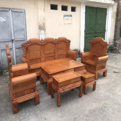 Bàn Ghế Khổng Minh Gia Cát Lượng Gỗ Gõ Đỏ