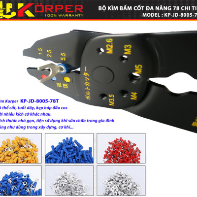 Bộ Kìm Bấm Cốt Korper KP-JD-8005-78T