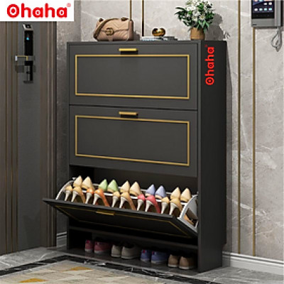 [Kèm Ảnh Thực Tế - Miễn phí vận chuyển & Lắp đặt] Tủ giày thông minh siêu mỏng cao cấp Ohaha - TGCC027