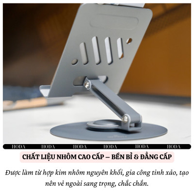 Stand/ Giá Đỡ Nhôm Xoay hiệu WIWU ZM-013 Rotation Stand Cho Điện Thoại, Máy Tính Bảng Điều Chỉnh Xoay 360 cho iPhone 11 12 13 14 15 16 S23 S24 S25 Z Fold Flip 3 4 5 Oppo Xiaomi - Hàng nhập khẩu