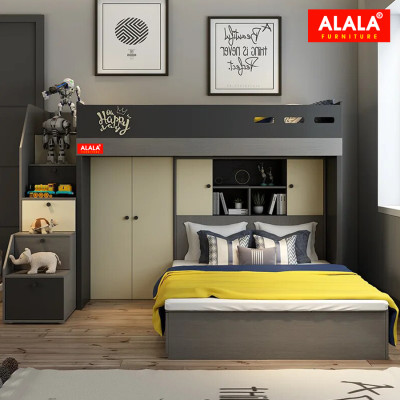 Giường tầng cho Bé ALALA/ Miễn phí vận chuyển và lắp đặt/ Đổi trả 30 ngày/ Sản phẩm được bảo hành 5 năm từ thương hiệu ALALA/ Chịu lực 700kg