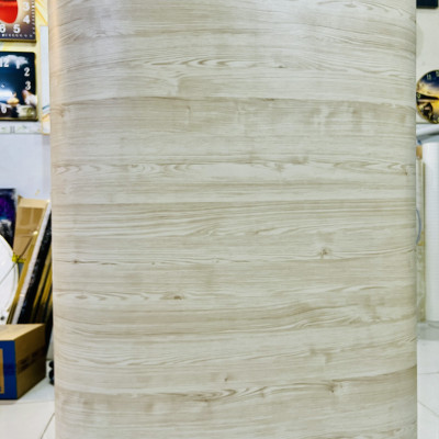 (ẢNH THẬT) Decal dán tường vân gỗ 1 trang trí decor có sẵn keo dán tiện lợi
