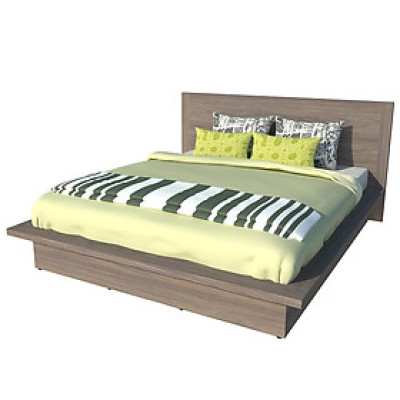Giường ngủ cao cấp Tundo màu xám 160cm x 200cm