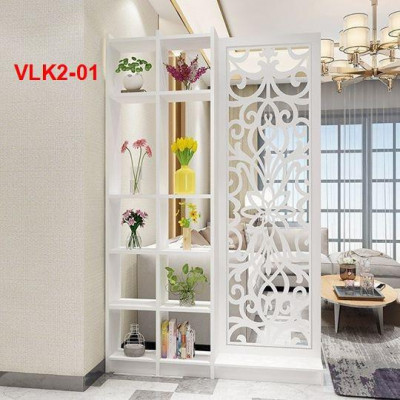 Vách Ngăn Bình Phong Họa Tiết Hiện Đại ( 1 Vách 2 Kệ)  