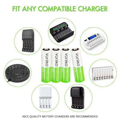 Vỉ 2 Pin Sạc AA 2500mAH - Voniko