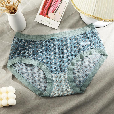 Combo 5 Quần Lót Nữ Voan Hoa Nhí Vintage – Lưng Cao, Big Size 2354