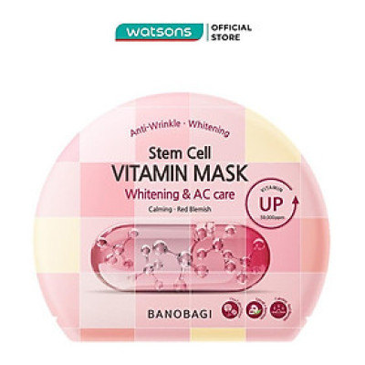 Mặt Nạ Banobagi Stem Cell Vitamin Mask Cấp Ẩm, Sáng Da Cho Da Mụn Whitening & AC Care 30g