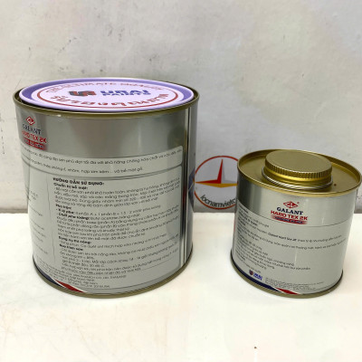 Sơn sắt mạ kẽm không cần lót Hard Tex 2K màu xám Xingfa 485 1L
