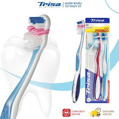 Combo 2 Bàn Chải Đánh Răng Trisa Perfect White Duo