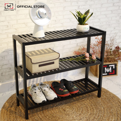 KỆ GIÀY DÉP/ KỆ GỖ TRANG TRÍ LẮP RÁP ĐA NĂNG 3 TẦNG - NGANG 80 