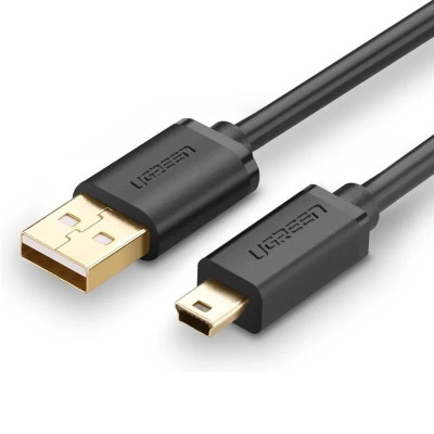 Ugreen UG30472US132TK 2M màu Đen Cáp sạc truyền dữ liệu USB 2.0 sang MINI USB đầu mạ vàng - HÀNG CHÍNH HÃNG
