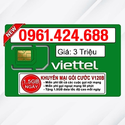 Sim Viettel số đẹp - Hàng chính hãng - 0961.424.688