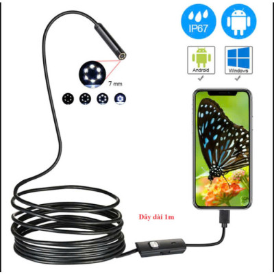 Kamera Nội Soi 6 LED Cắm Điện Thoại - MáyTính 3in1 Dài 2m Siêu Nét – Hàng Cao Cấp Đa Năng Giá Tốt