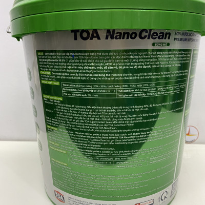 Sơn nước nội thất cao cấp Toa Nanoclean màu vàng kem 8792_ 15L