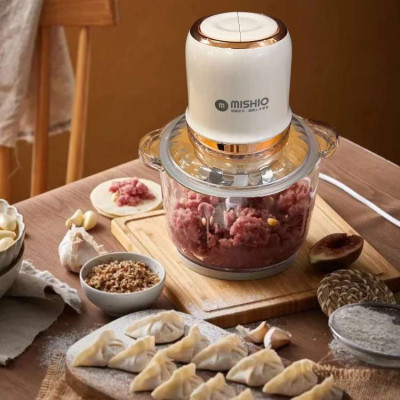 Máy Xay Thịt Đa Năng Mishio MK388 - Cối Thủy Tinh 2L, Xay Nhuyễn Mọi Loại Thực Phẩm, Đa Dụng, Tiện Lợi - hàng chính hãng